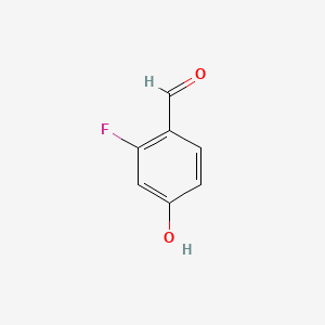 molecular formula C7H5FO2 B1296990 2-Fluoro-4-hydroxybenzaldehyde CAS No. 348-27-6