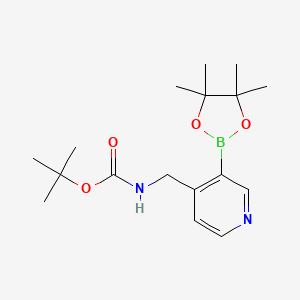 molecular formula C17H27BN2O4 B12969934 tert-Butyl ((3-(4,4,5,5-tetramethyl-1,3,2-dioxaborolan-2-yl)pyridin-4-yl)methyl)carbamate 