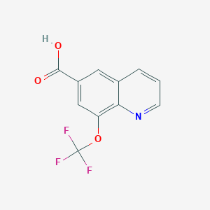 molecular formula C11H6F3NO3 B12969942 8-(Trifluoromethoxy)quinoline-6-carboxylic acid 