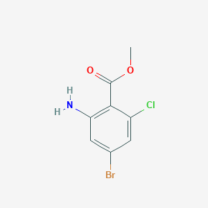 molecular formula C8H7BrClNO2 B12969982 Methyl 2-amino-4-bromo-6-chlorobenzoate 
