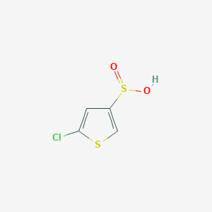 molecular formula C4H3ClO2S2 B12970059 5-Chlorothiophene-3-sulfinic acid 