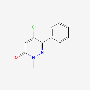molecular formula C11H9ClN2O B1297007 5-Chloro-2-methyl-6-phenylpyridazin-3(2H)-one CAS No. 33389-38-7