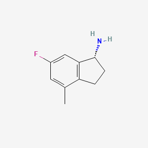 molecular formula C10H12FN B12970104 (R)-6-Fluoro-4-methyl-2,3-dihydro-1H-inden-1-amine 