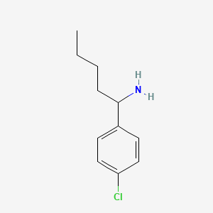 molecular formula C11H16ClN B12970111 1-(4-Chlorophenyl)pentan-1-amine 