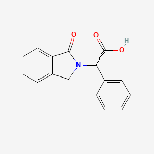molecular formula C16H13NO3 B12970112 (S)-2-(1-Oxoisoindolin-2-yl)-2-phenylacetic acid 