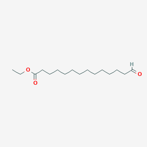 molecular formula C16H30O3 B12970127 Ethyl 14-oxotetradecanoate 