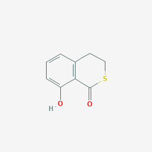 molecular formula C9H8O2S B12970144 8-Hydroxyisothiochroman-1-one 