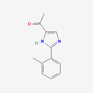 molecular formula C12H12N2O B12970149 1-(2-(o-Tolyl)-1H-imidazol-5-yl)ethanone 