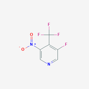 molecular formula C6H2F4N2O2 B12970155 3-Fluoro-5-nitro-4-(trifluoromethyl)pyridine 