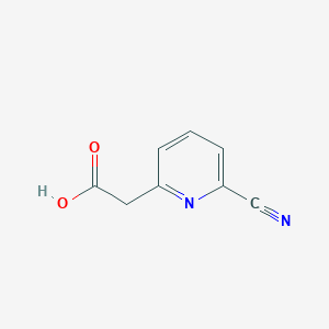 molecular formula C8H6N2O2 B12970160 6-Cyanopyridine-2-acetic acid 