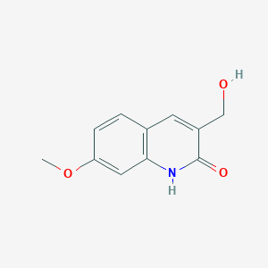 molecular formula C11H11NO3 B12970166 3-(Hydroxymethyl)-7-methoxyquinolin-2(1H)-one 
