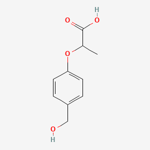 molecular formula C10H12O4 B1297019 2-(4-Hydroxymethyl-phenoxy)-propionic acid CAS No. 77391-08-3