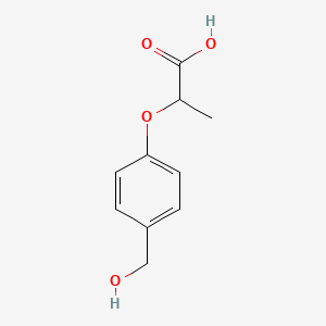 molecular formula C10H12O4 B1297019 2-[4-(Hydroxymethyl)phenoxy]propanoic acid CAS No. 77391-08-3