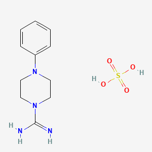 molecular formula C11H18N4O4S B1297024 4-Phenylpiperazine-1-carboximidamide sulfate CAS No. 24360-08-5