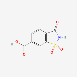 molecular formula C8H5NO5S B1297030 1,1,3-trioxo-1,2-benzothiazole-6-carboxylic acid CAS No. 90779-46-7