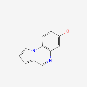 molecular formula C12H10N2O B12970322 7-Methoxypyrrolo[1,2-a]quinoxaline 
