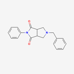 molecular formula C19H18N2O2 B1297035 5-苄基-2-苯基四氢吡咯并[3,4-c]吡咯-1,3(2H,3aH)-二酮 CAS No. 93102-03-5