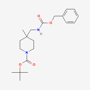 molecular formula C20H30N2O4 B12970357 tert-Butyl 4-((((benzyloxy)carbonyl)amino)methyl)-4-methylpiperidine-1-carboxylate 