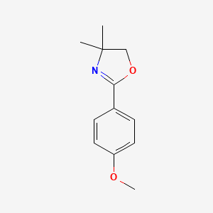 molecular formula C12H15NO2 B1297042 2-(4-Methoxyphenyl)-4,4-dimethyl-4,5-dihydro-1,3-oxazole CAS No. 53416-46-9