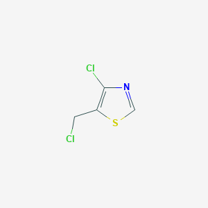 molecular formula C4H3Cl2NS B12970423 4-Chloro-5-(chloromethyl)thiazole 