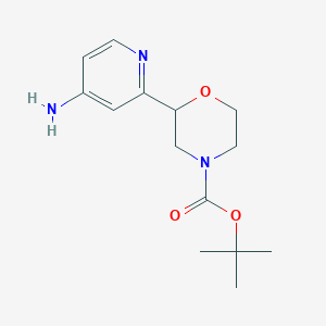 molecular formula C14H21N3O3 B12970439 tert-Butyl 2-(4-aminopyridin-2-yl)morpholine-4-carboxylate 