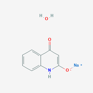 molecular formula C9H8NNaO3 B12970477 Sodium 4-oxo-1,4-dihydroquinolin-2-olate hydrate 