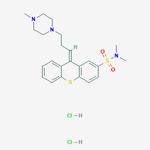 molecular formula C23H31Cl2N3O2S2 B12970513 N,N-Dimethyl-9-(3-(4-methylpiperazin-1-yl)propylidene)-9H-thioxanthene-2-sulfonamide dihydrochloride 
