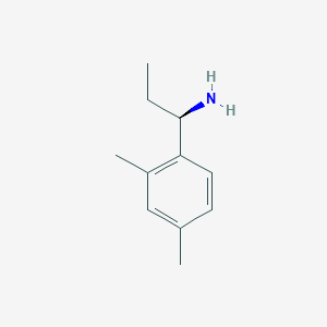 molecular formula C11H17N B12970528 (R)-1-(2,4-Dimethylphenyl)propan-1-amine 