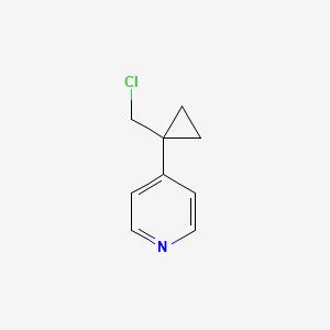 molecular formula C9H10ClN B12970543 4-(1-Chloromethylcyclopropyl)pyridine 