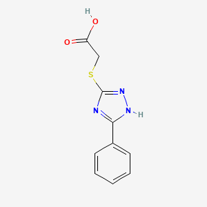 molecular formula C10H9N3O2S B1297055 (5-Phenyl-4H-[1,2,4]triazol-3-ylsulfanyl)-acetic acid CAS No. 58755-01-4
