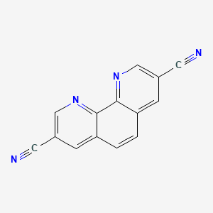 molecular formula C14H6N4 B12970550 1,10-Phenanthroline-3,8-dicarbonitrile 
