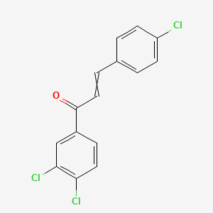 molecular formula C15H9Cl3O B1297061 3-(4-Chlorophenyl)-1-(3,4-dichlorophenyl)prop-2-en-1-one 