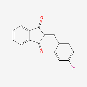 molecular formula C16H9FO2 B1297062 1H-Indene-1,3(2H)-dione, 2-[(4-fluorophenyl)methylene]- CAS No. 16210-64-3