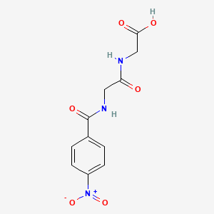 molecular formula C11H11N3O6 B1297065 4-Nitrobenzoyl-glycyl-glycine CAS No. 78196-53-9