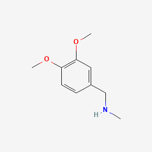 molecular formula C10H15NO2 B1297069 (3,4-Dimethoxybenzyl)methylamine CAS No. 63-64-9