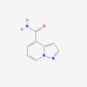 molecular formula C8H7N3O B12970750 Pyrazolo[1,5-a]pyridine-4-carboxamide 