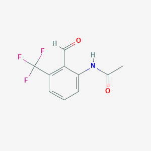 molecular formula C10H8F3NO2 B12970843 N-(2-Formyl-3-(trifluoromethyl)phenyl)acetamide 