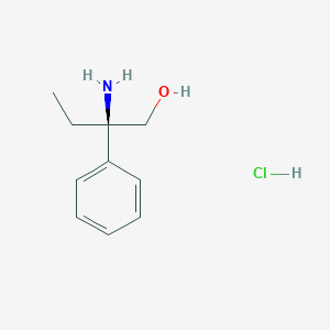 molecular formula C10H16ClNO B12970910 (R)-2-Amino-2-phenylbutan-1-ol hydrochloride 