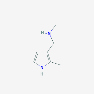 molecular formula C7H12N2 B12970921 N-Methyl-1-(2-methyl-1H-pyrrol-3-yl)methanamine 