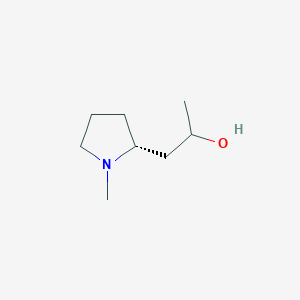 molecular formula C8H17NO B12971003 1-((R)-1-Methylpyrrolidin-2-yl)propan-2-ol 