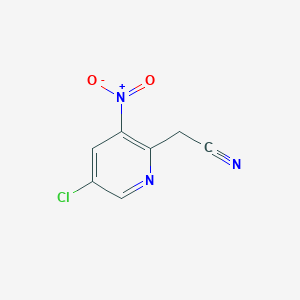 molecular formula C7H4ClN3O2 B12971044 (5-Chloro-3-nitro-pyridin-2-YL)-acetonitrile 
