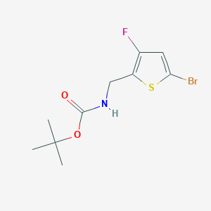 molecular formula C10H13BrFNO2S B12971115 tert-Butyl ((5-bromo-3-fluorothiophen-2-yl)methyl)carbamate 