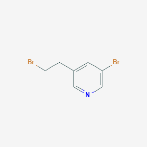 molecular formula C7H7Br2N B12971138 3-Bromo-5-(2-bromoethyl)pyridine 