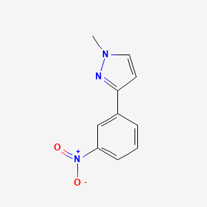 molecular formula C10H9N3O2 B1297115 1-甲基-3-(3-硝基苯基)吡唑 CAS No. 886851-64-5
