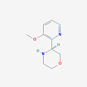 molecular formula C10H14N2O2 B12971160 (S)-3-(3-Methoxypyridin-2-yl)morpholine 