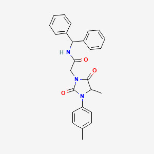 molecular formula C26H25N3O3 B12971162 N-Benzhydryl-2-(4-methyl-2,5-dioxo-3-(p-tolyl)imidazolidin-1-yl)acetamide 