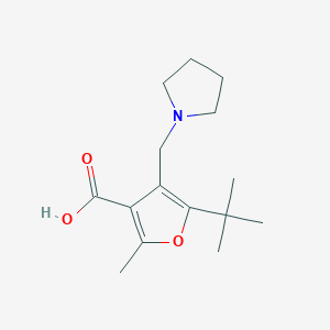 molecular formula C15H23NO3 B1297120 5-叔丁基-2-甲基-4-吡咯烷-1-基甲基-呋喃-3-羧酸 CAS No. 435341-86-9