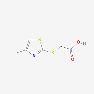 molecular formula C6H7NO2S2 B1297121 (4-Methyl-thiazol-2-ylsulfanyl)-acetic acid CAS No. 5685-17-6