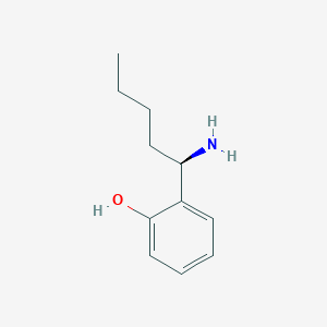 molecular formula C11H17NO B12971241 (R)-2-(1-Aminopentyl)phenol 