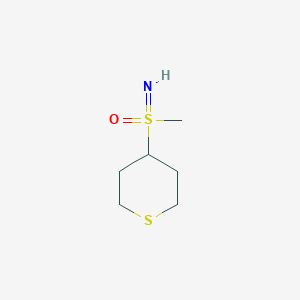 molecular formula C6H13NOS2 B12971254 Imino(methyl)(tetrahydro-2H-thiopyran-4-yl)-l6-sulfanone 